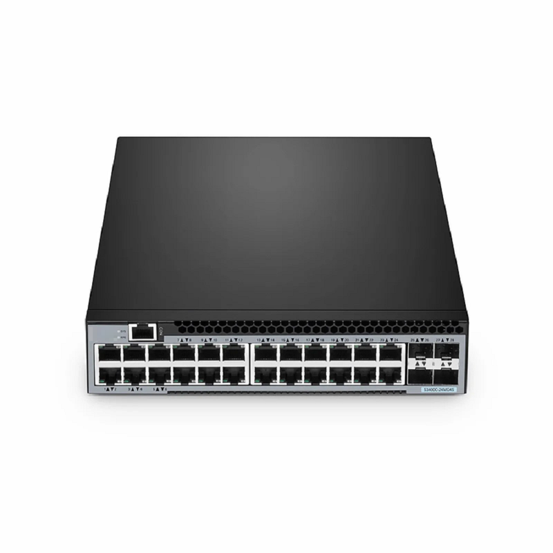 Refurb Squared S5850C-24XMG2C, 24-Port Ethernet L3 Half-width Switch, 24 x 10GBase-T/Multi-Gigabit, with 2 x 100Gb QSFP28 Uplinks, AV over IP, Support MLAG
