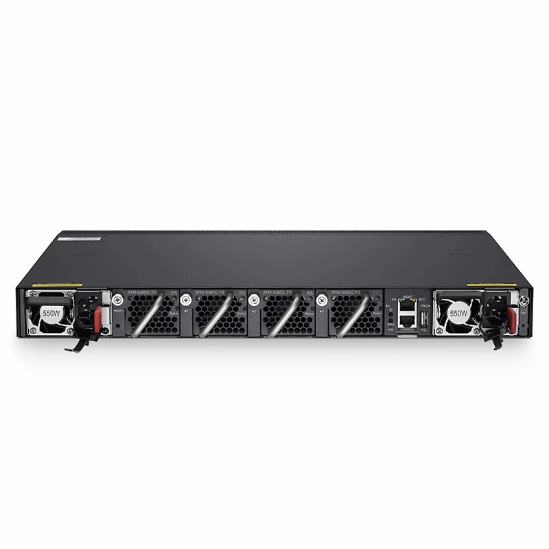Refurb Squared N5860-48SC, 48-Port Ethernet L3 Data Center Switch, 48 x 10Gb SFP+, with 8 x 100Gb QSFP28, Support MLAG/Stacking, Broadcom Chip, Dual AC PSUs, Front-to-Back Airflow