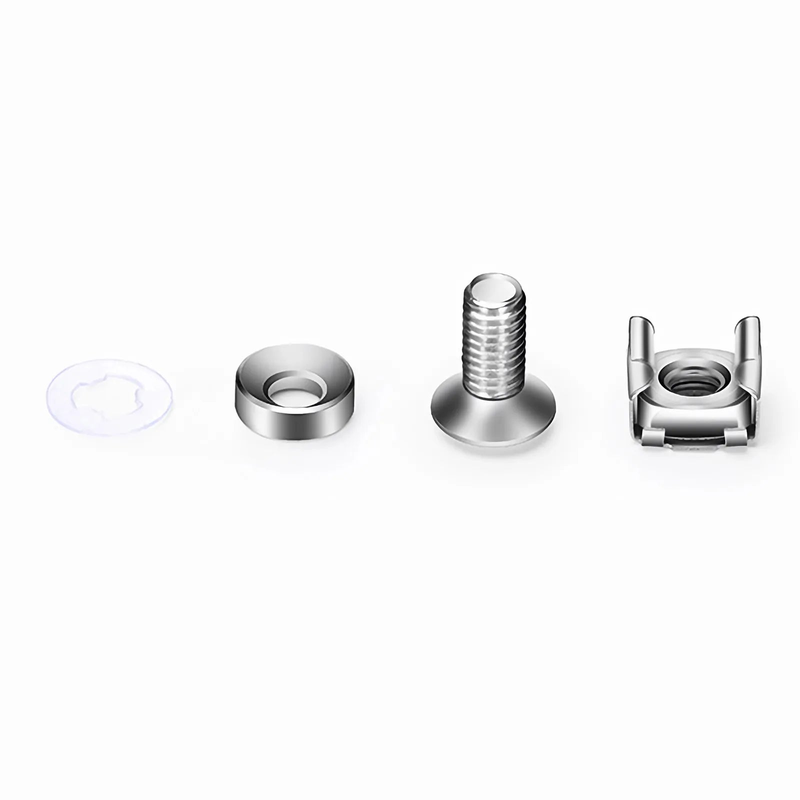 Refurb Squared M6A16mm Model Screw and Nut, Nickel-plated, Silver, 50pcs/Pack