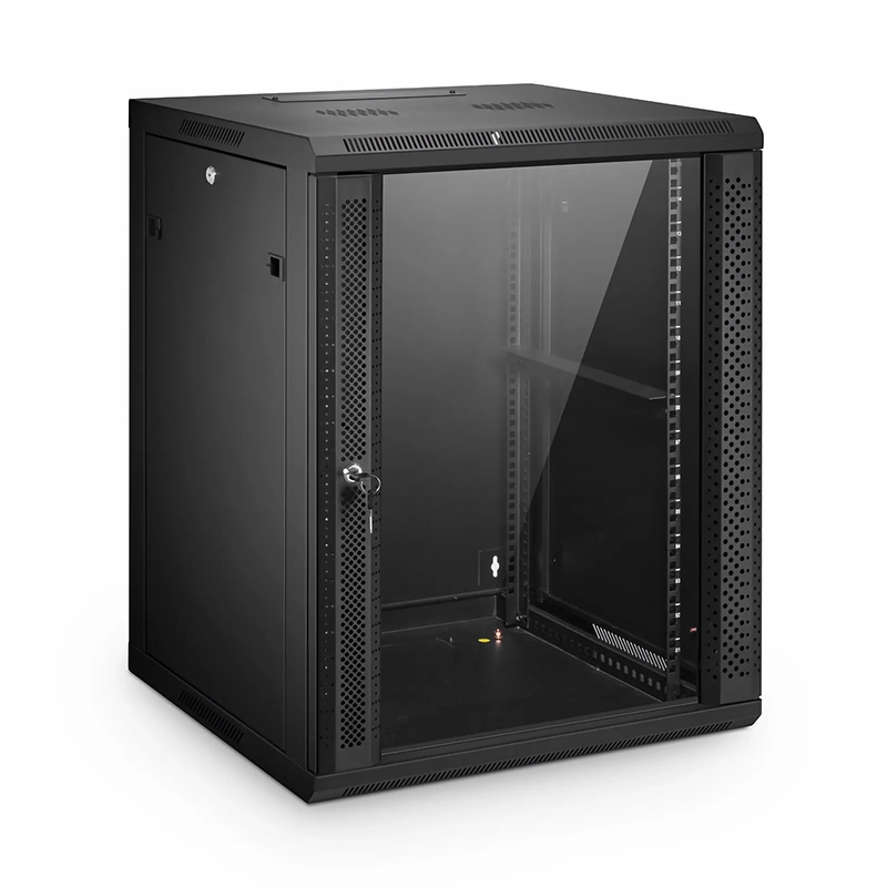 Refurb Squared 15U GW600-Series 19" 4-Post Wall Mount Cabinet with Glass Front Door