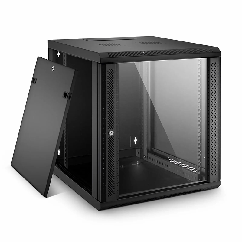 Refurb Squared 12U GW600-Series 19" 4-Rails Wall Mount Cabinet with Glass Front Door