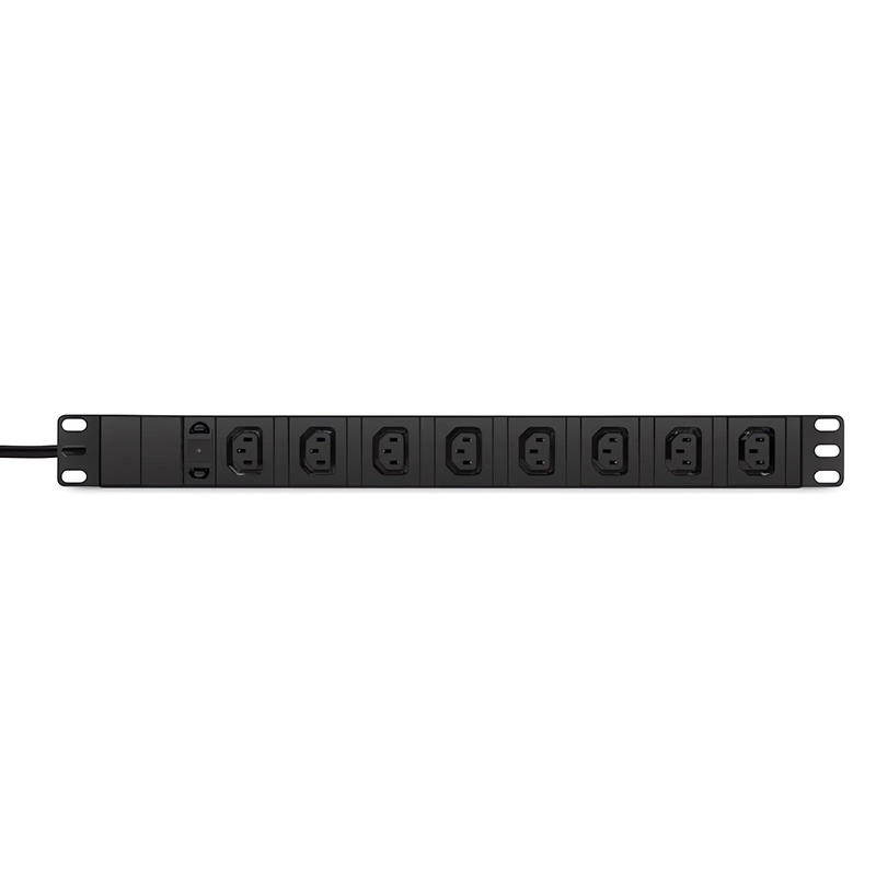 Refurb Squared 1.20kW Single-Phase 10A/120V Basic Rack PDU, 8 x C13 Outlets, IEC320 C14 Plug, 10ft Cord, 1U Rack-Mount