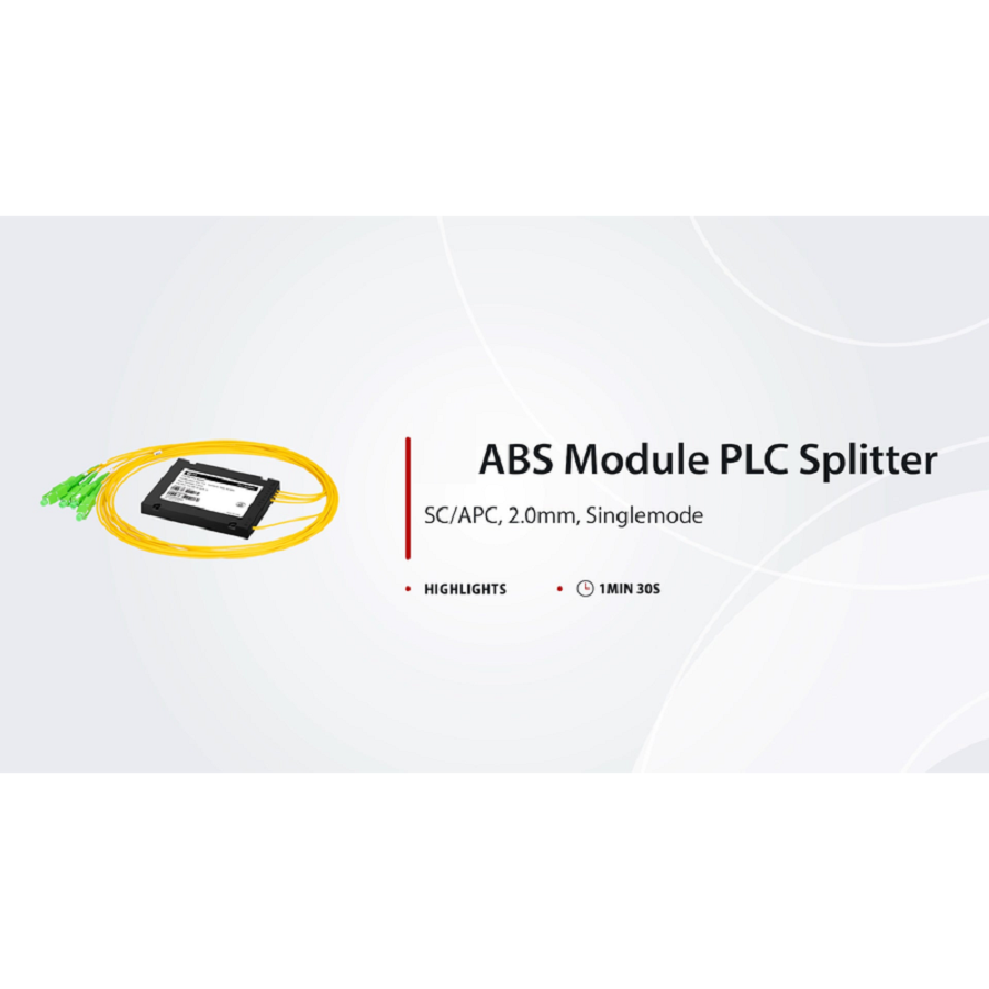 Refurb Squared 1 x 32 PLC Fiber Splitter, Splice/Pigtailed ABS Module, 2.0mm, SC/APC, Singlemode