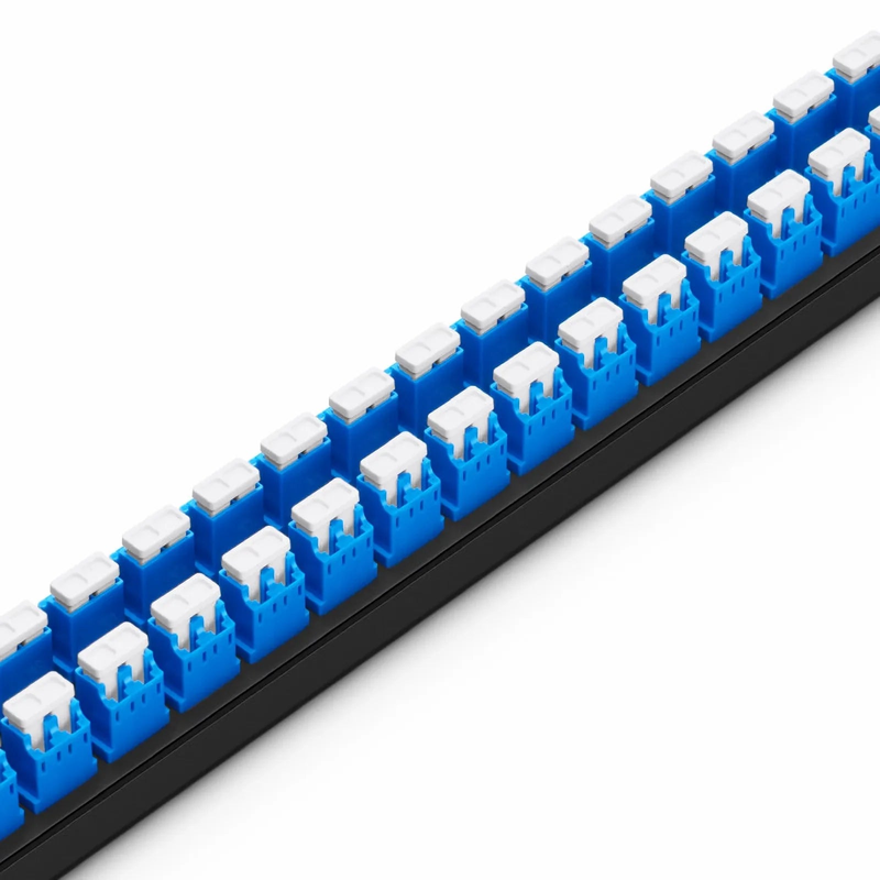 Refurb Squared FHUA 1U 19'' Fiber Adapter Panel, 96 Fibers OS2 Single Mode, 48 x LC UPC Duplex (Blue) Adapter, Ceramic Sleeve