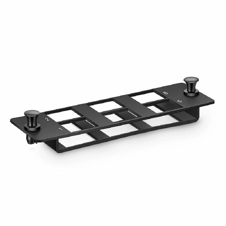 Refurb Squared FHDA 6-Port Multimedia Copper/Fiber Modular Panel with 6 x Plastic Clips
