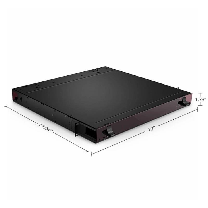 Refurb Squared FHDA High Density 1U Rack Mount Enclosure Unloaded, Sliding Drawer, Holds up to 4 x FHDA Cassettes, Panels, or Splice Trays, 144 Fibers (LC)