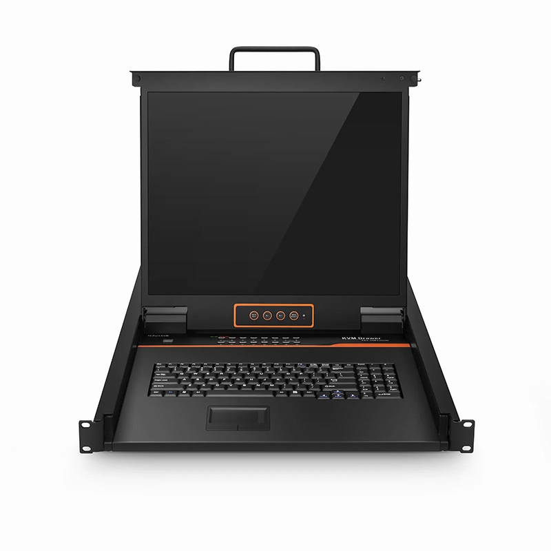 Refurb Squared 16-Port VGA 1U Rack-Mount KVM Switch with 19" LED, 16 x VGA Cables Included