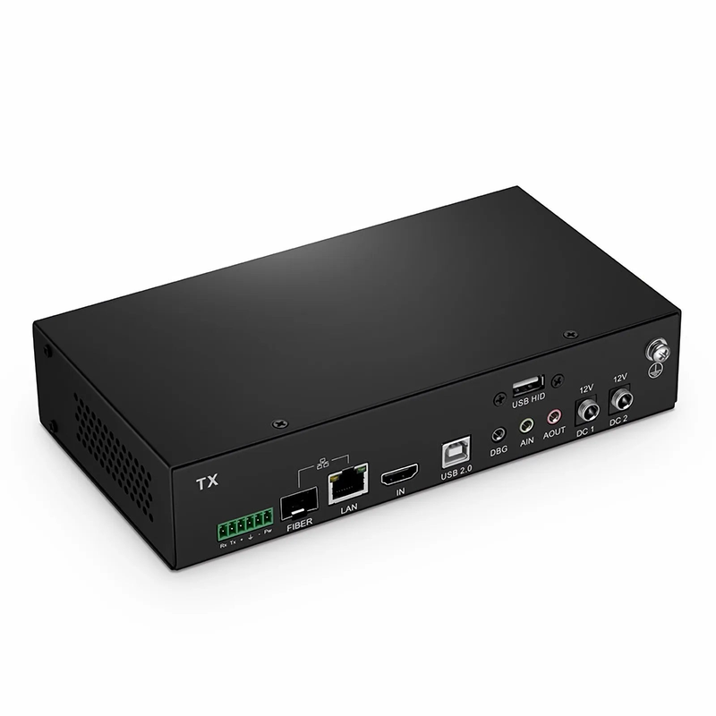 Refurb Squared 4K HDMI USB HID IP KVM Matrix Transmitter Set with Audio and EDID over Fiber Optic Cable for 20km and Cat5e/6/6a/7 for 120m, 3840x2160@60Hz