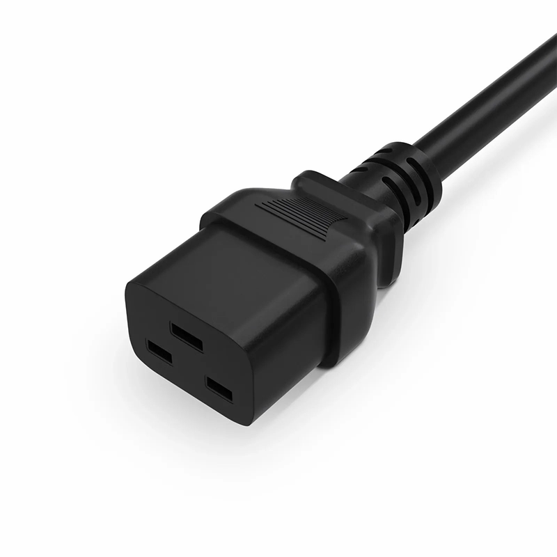 Refurb Squared 6ft (1.8m) BS 1363 to IEC60320 C19 3 x 1.5mmA² 250V/13A Power Cord, Black