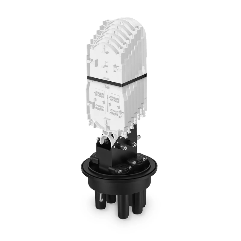 Refurb Squared 144 Fibers 1In-4Out Dome Fiber Optic Splice Closure, Heat Shrink Seal, with 1 Pre-installed Fusion Splice Tray