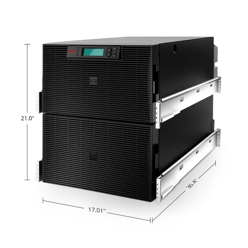 Refurb Squared APC Smart-UPS RT, 20kVA/16kW, 208V, 4 x L6-20R & 2 x L6-30R NEMA Outlets, LCD & SmartSlot, 4 Replaceable Battery Modules Included, Rack 12U
