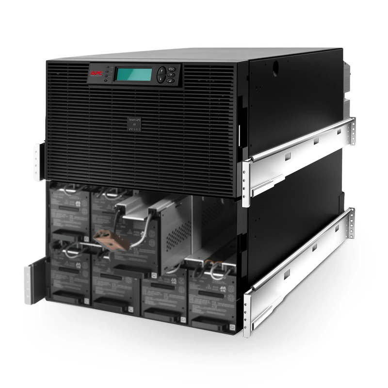 Refurb Squared APC Smart-UPS RT, 20kVA/16kW, 208V, 4 x L6-20R & 2 x L6-30R NEMA Outlets, LCD & SmartSlot, 4 Replaceable Battery Modules Included, Rack 12U