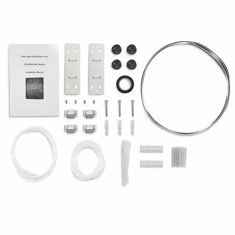 Refurb Squared 24 Fibers Optic Distribution Box, SC A/U and LC A/U, Plastic, Wall/Pole Mount, Indoor and Outdoor