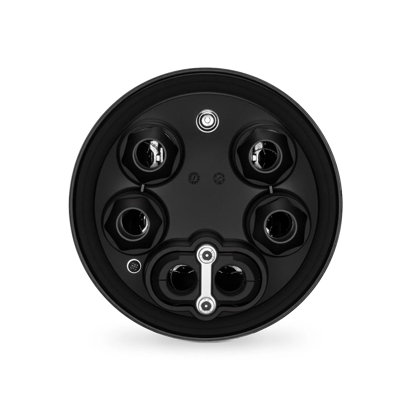Refurb Squared 144 Fibers Dome Fiber Optic Splice Closure, 1 Oval Port and 4 Round Ports, Mechanical Seal, with 1 Pre-installed Splice Tray