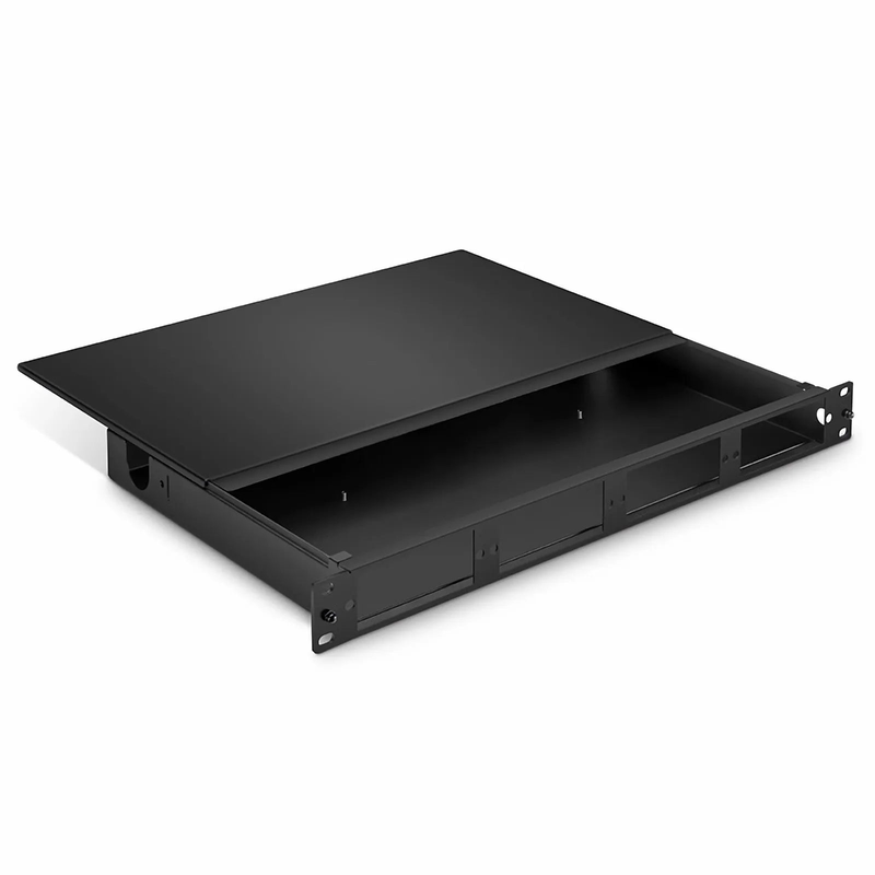 Refurb Squared FHD High Density 1U Rack Mount Enclosure Unloaded, Tool-less Removable Top Cover, Holds up to 4 x FHD Cassettes, Panels, or Splice Trays, 144 Fibers (LC)