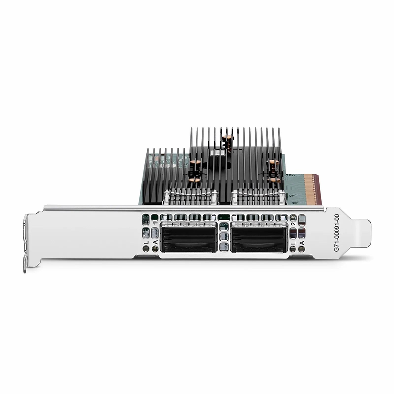 Refurb Squared BroadcomA® BCM957608-P2200GQF00 Ethernet Network Interface Card, 200G Dual-Port QSFP112, PCIe 5.0 x 16, Standard & Low Profile