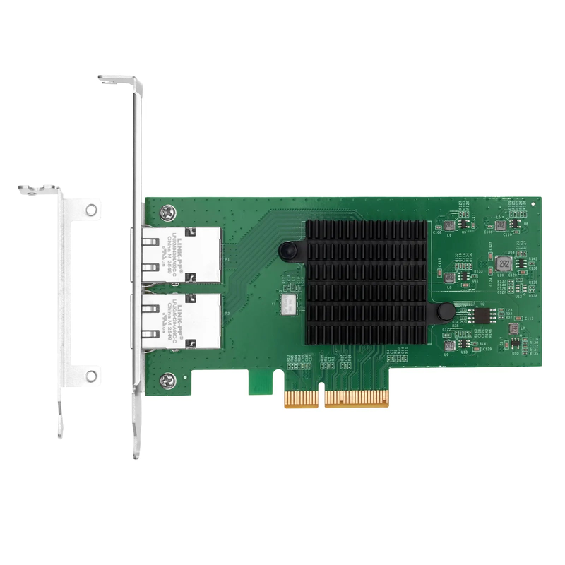 Refurb Squared Intel E610-XAT2 Based Ethernet Network Interface Card, 10G Dual-Port RJ45, PCIe 4.0 x4, Comparable to Intel E610-XT2, Tall&Short Bracket