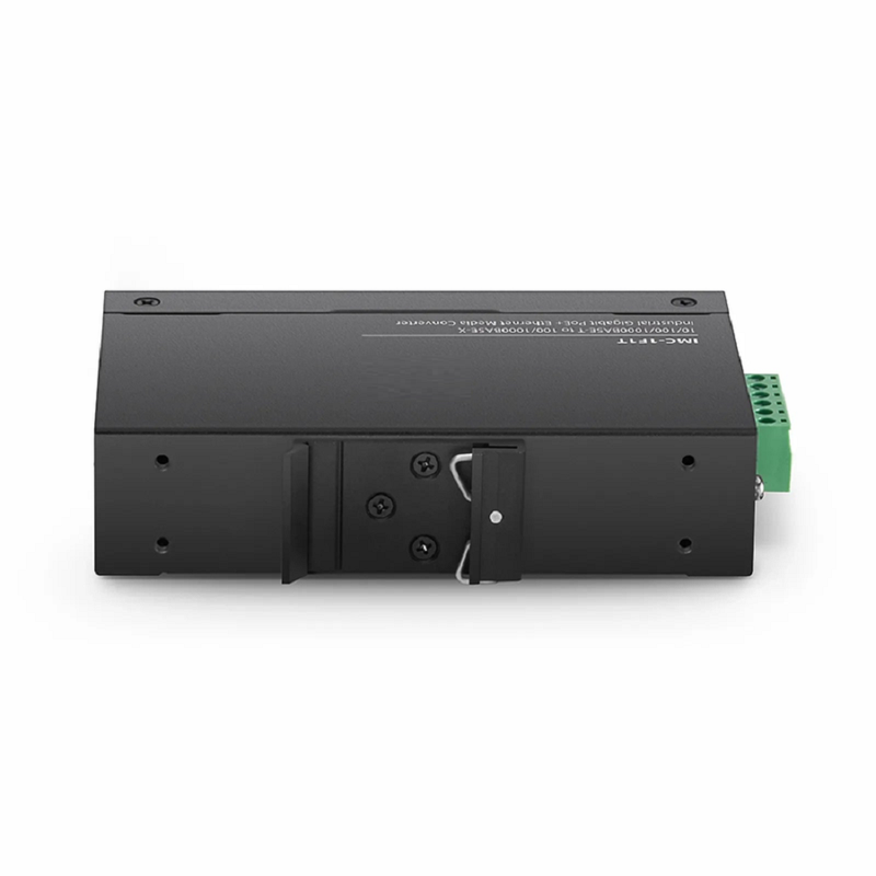 Refurb Squared Industrial Unmanaged 1x 10/100/1000Base-T RJ45 to 1x 100/1000Base-X SFP Gigabit PoE+ Ethernet Media Converter