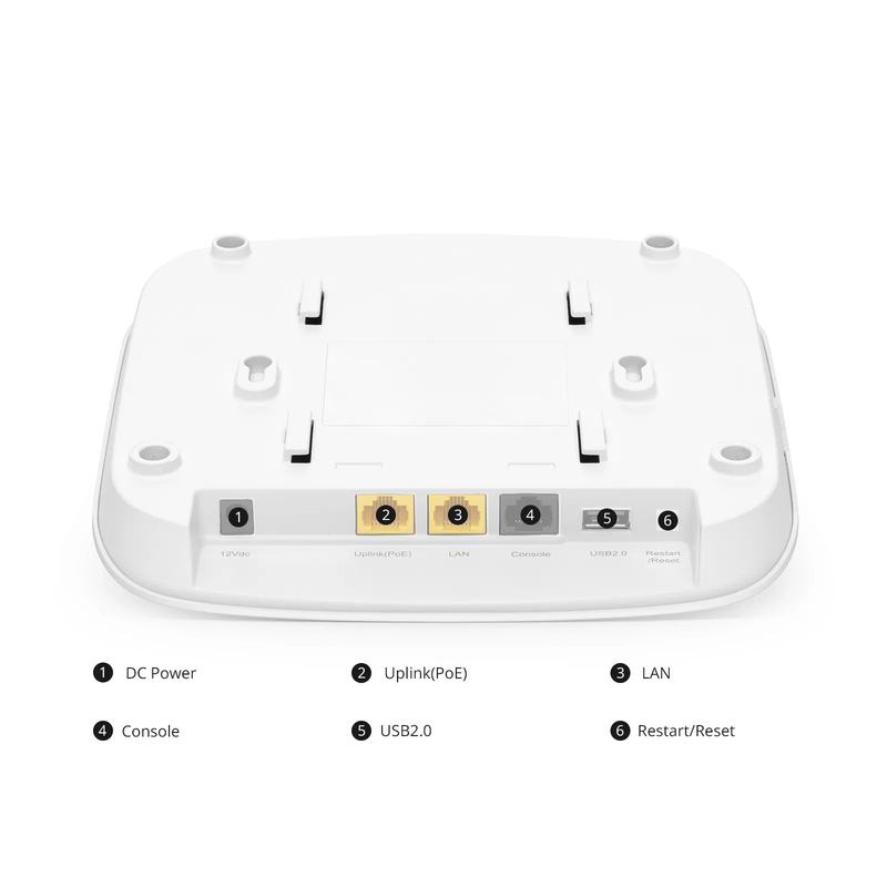 Refurb Squared AP-N516, Wi-Fi 6 802.11ax 3000 Mbps Indoor Access Point, Seamless Roaming & 4 x 4 MU-MIMO Dual Radios, PicOSA®, Manageable via AmpCon-Campus (Without PoE Injector)