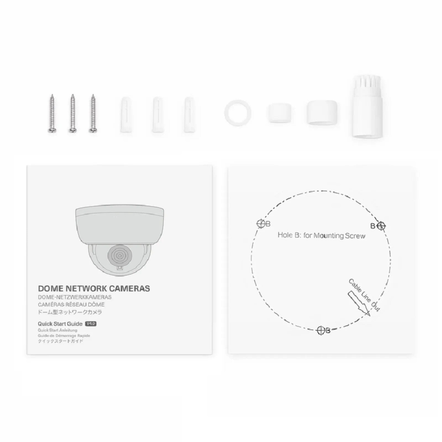 Refurb Squared IPC104-2M-D, Full HD 2MP Dome Network Camera with Build-in Mic, 98ft Night Vision, IP67 & IK10 PoE Network Camera with Varifocal 2.8-12mm Lens