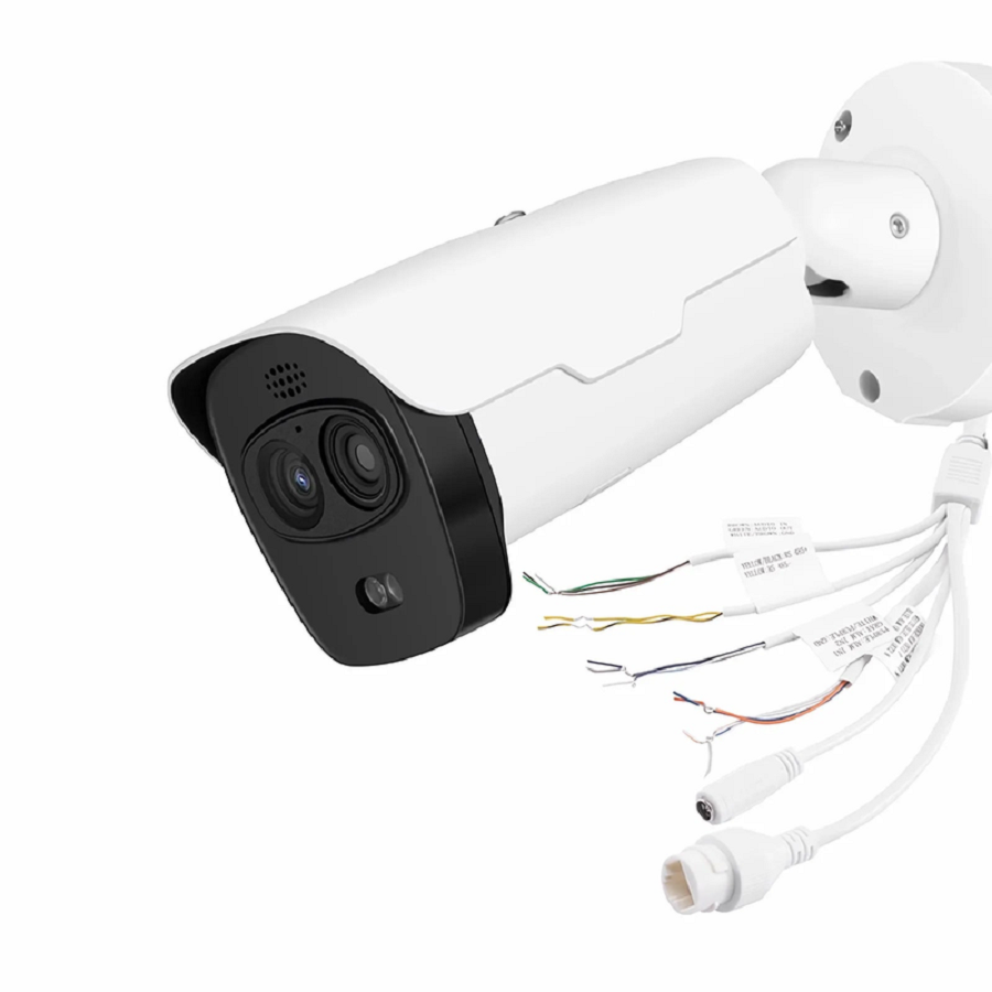 Refurb Squared IPC701-4M-B, Super HD 4MP Thermal & Optical Dual-spectrum Bullet Network Camera with Build-in Mic, Smoke Detection, PoE Network Camera with Fixed 4.0mm Lens