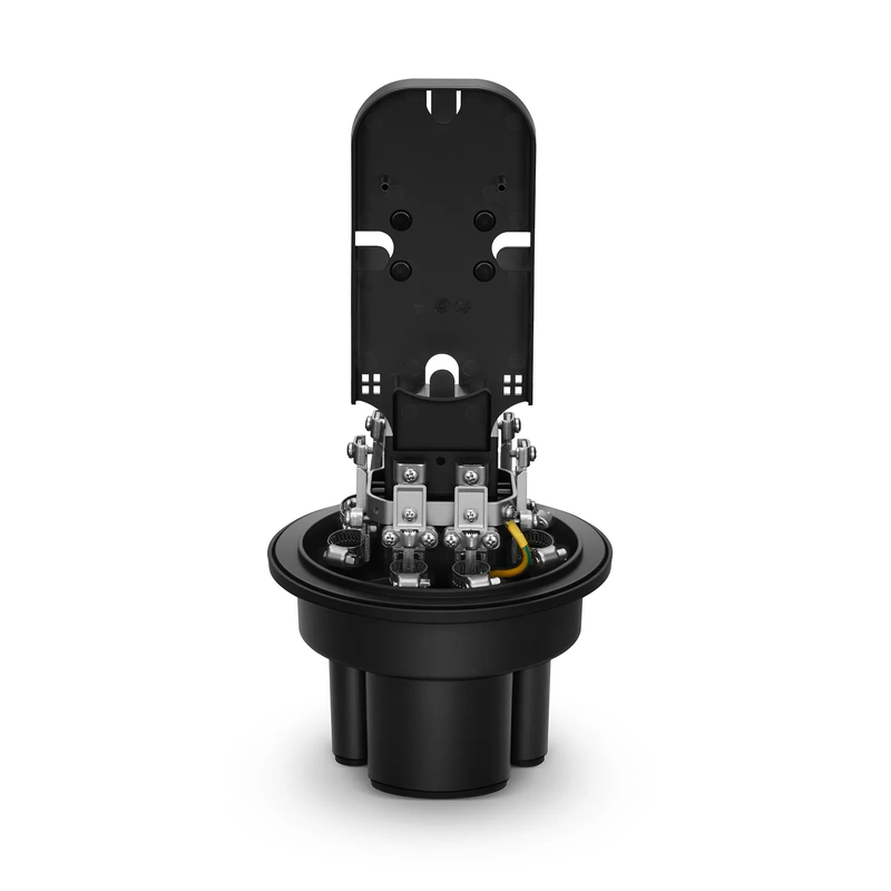 Refurb Squared 72 Fibers 1In-4Out Dome Fiber Optic Splice Closure, Mechanical Seal and Heat Shrink Seal, with 1 Pre-installed Splice Tray