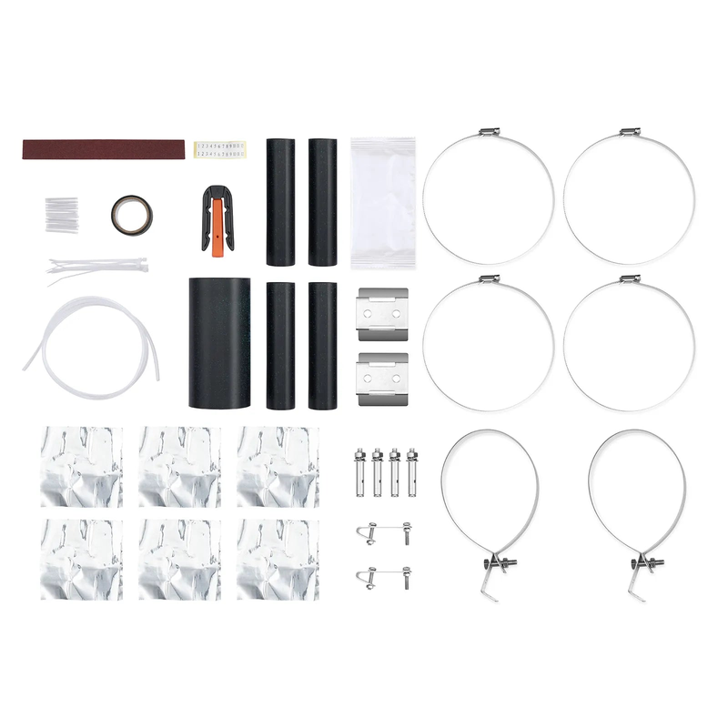 Refurb Squared 72 Fibers 1In-4Out Dome Fiber Optic Splice Closure, Mechanical Seal and Heat Shrink Seal, with 1 Pre-installed Splice Tray