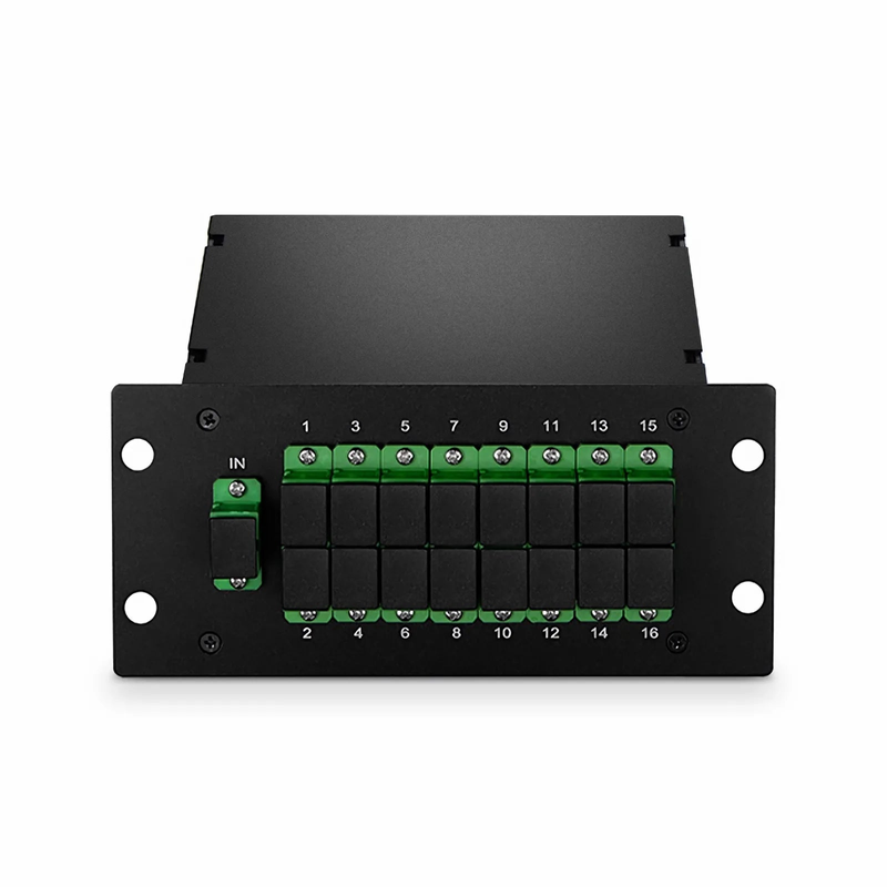 Refurb Squared 1 x 16 PLC Fiber Splitter, Standard LGX Cassette, SC/APC, Singlemode, Used with 2U LGX Enclosure
