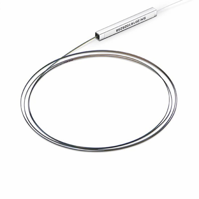 Refurb Squared 1 x 4 PLC Fiber Splitter, Steel Tube, Bare Fiber 250m, No Connector, Singlemode