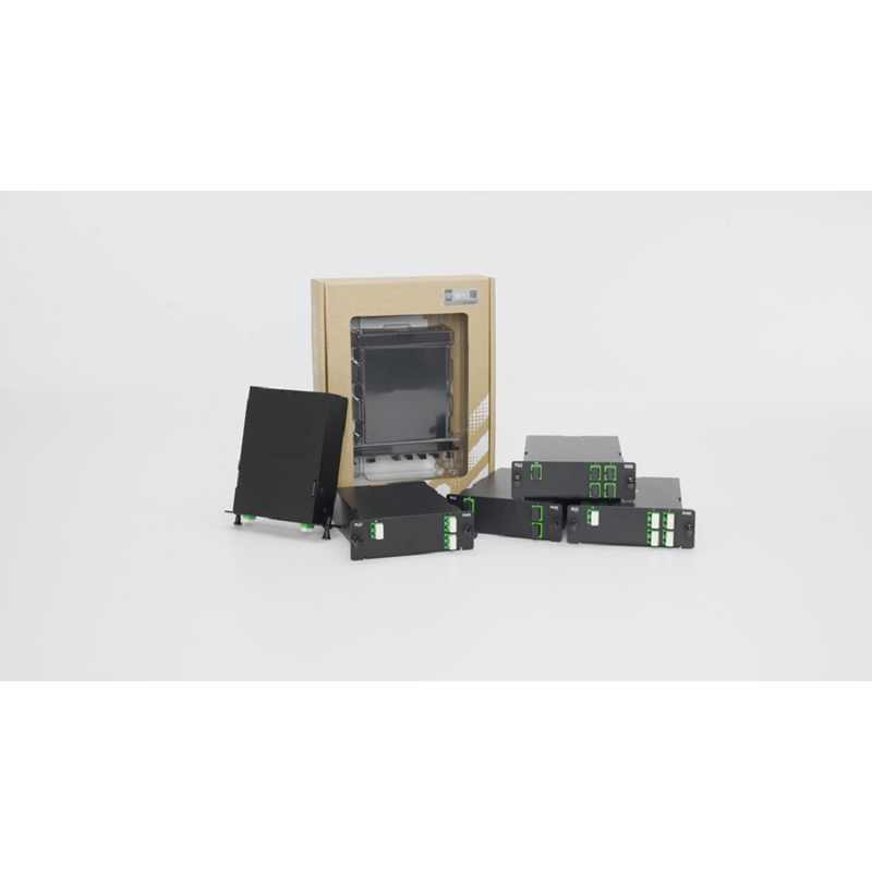 Refurb Squared 1 x 8 PLC Fiber Splitter, Standard FHDA Cassette SC/APC, Singlemode, for Optical LAN