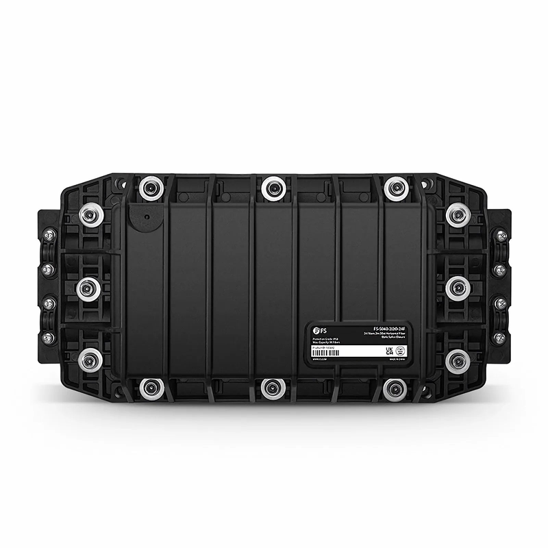 Refurb Squared 96 Fibers 2In-2Out In-Line Fiber Optic Splice Closure, Mechanical Seal, with 1 Pre-installed Fusion Splice Tray