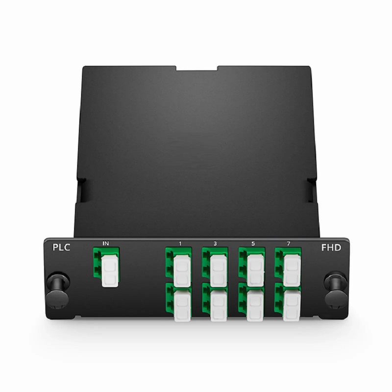 Refurb Squared 1 x 4 PLC Fiber Splitter, Standard FHDA Cassette LC/APC, Singlemode, for Optical LAN