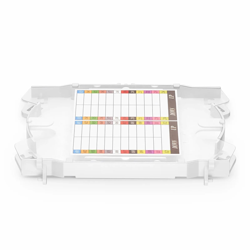 Refurb Squared 24 Fibers Fusion Splice Tray for Horizontal Splice Closure, 6.57''A4.53''A0.55''