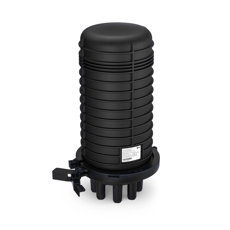 Refurb Squared 240 Fibers 1In-6Out Dome Fiber Optic Splice Closure, Heat Shrink Seal, with 1 Pre-installed Fusion Splice Tray
