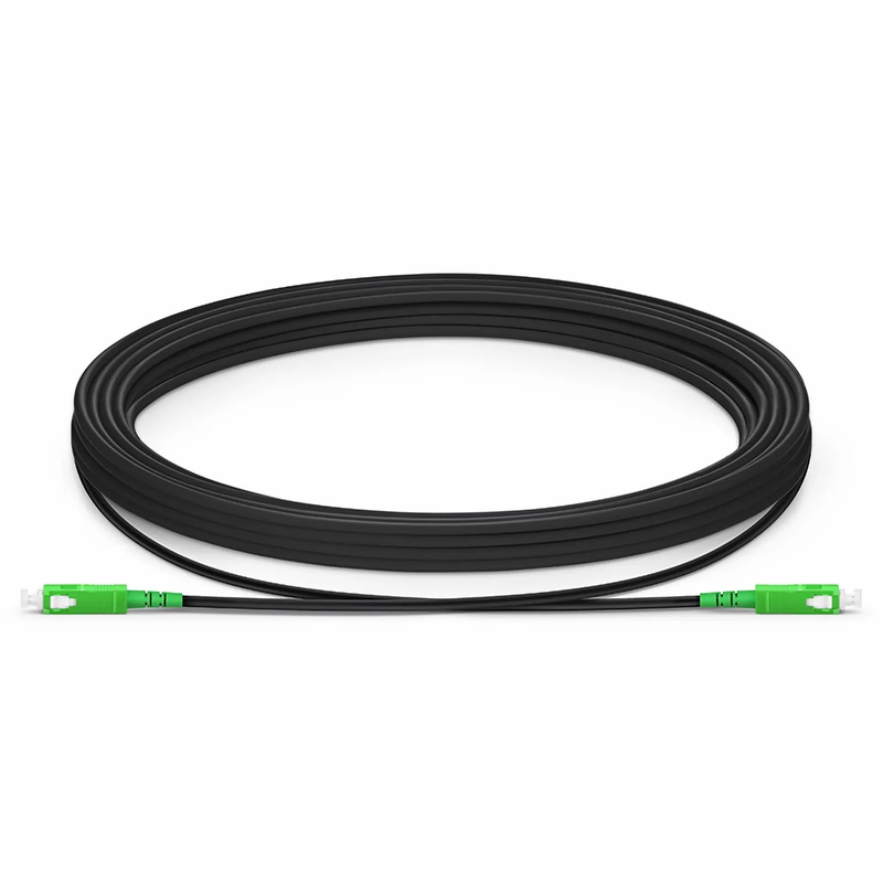 Refurb Squared 5m (16ft) Industrial Armored Fiber Patch Cable, SC APC to SC APC, Simplex, 1 Fiber, Single Mode (OS2), TPU