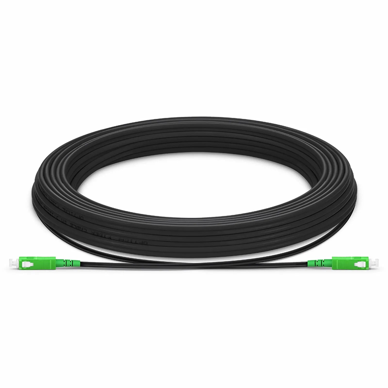 Refurb Squared 30m (98ft) Industrial Armored Fiber Patch Cable, SC APC to SC APC, Simplex, 1 Fiber, Single Mode (OS2), TPU