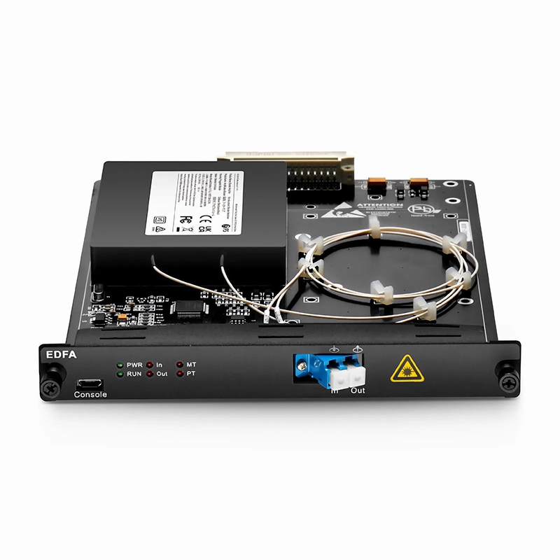 Refurb Squared FMT17BA-EDFA, 17dB Gain C-band DWDM EDFA Booster Amplifier for FMT Managed Chassis, 17dBm Output