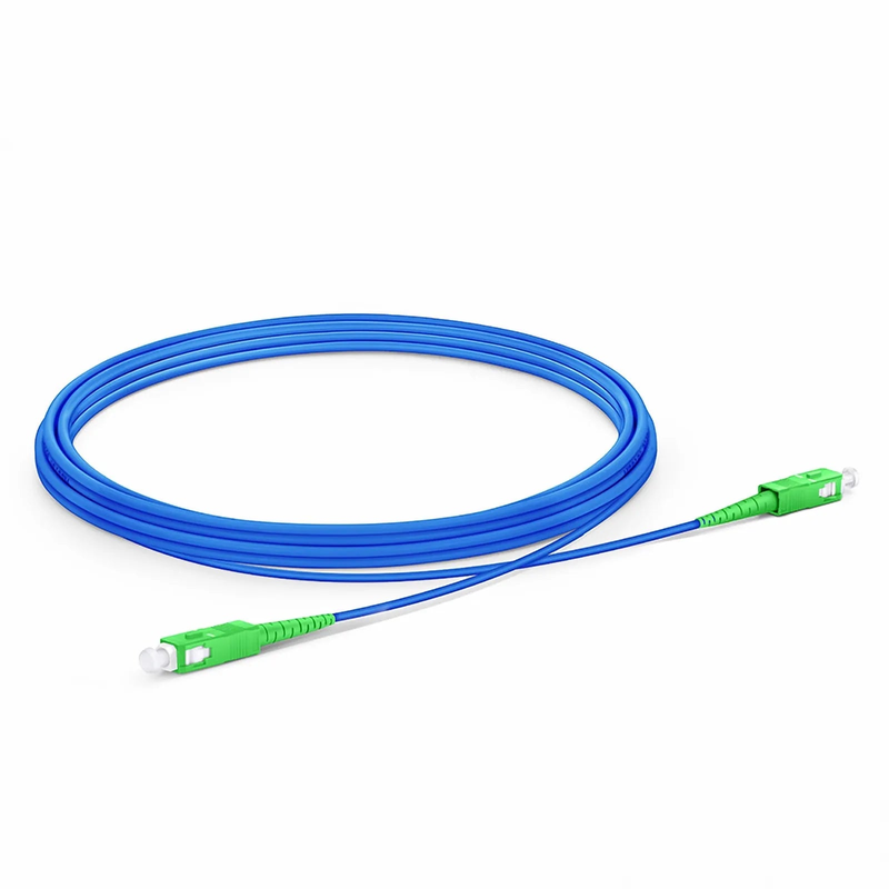 Refurb Squared 3m (10ft) Armored Fiber Patch Cable, 1 Fiber, SC APC Simplex to SC APC Simplex, Single Mode (OS2), Riser (OFCR), 3.0mm, Blue