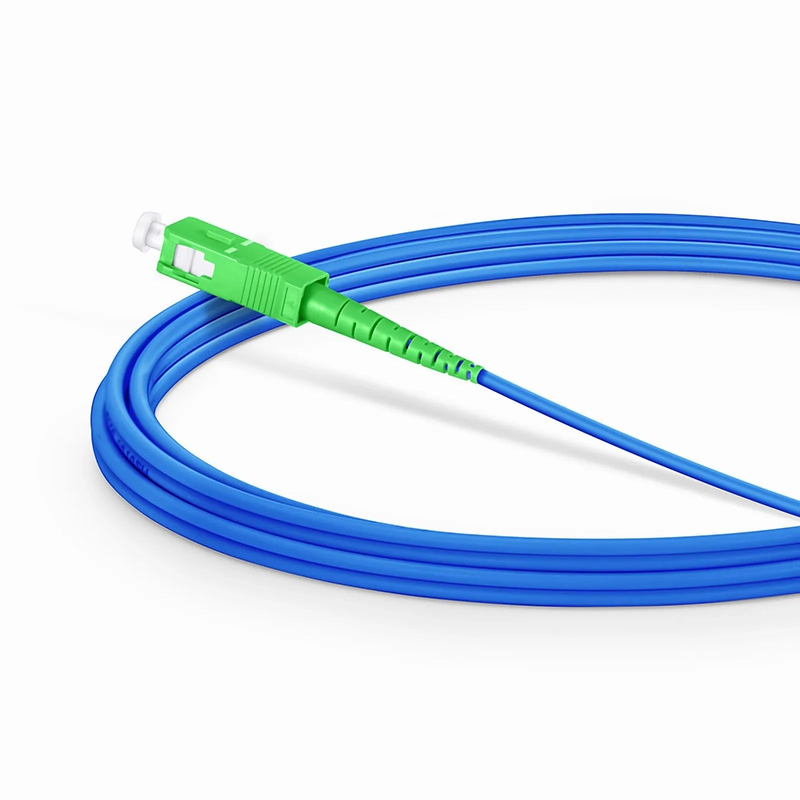 Refurb Squared 3m (10ft) Armored Fiber Patch Cable, 1 Fiber, SC APC Simplex to SC APC Simplex, Single Mode (OS2), Riser (OFCR), 3.0mm, Blue