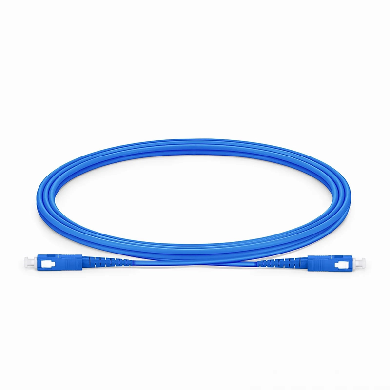 Refurb Squared 2m (7ft) Armored Fiber Patch Cable, 1 Fiber, SC UPC Simplex to SC UPC Simplex, Single Mode (OS2), Riser (OFCR), 3.0mm, Blue