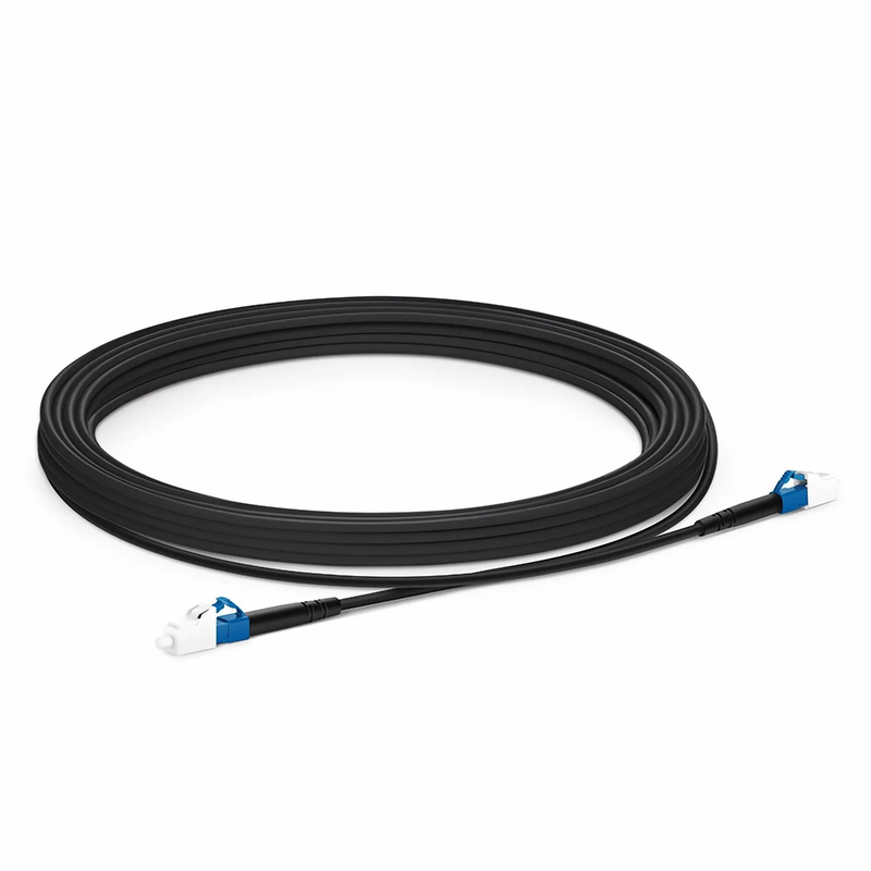 Refurb Squared 5m (16ft) Industrial Armored Fiber Patch Cable, LC UPC to LC UPC, Simplex, 1 Fiber, Single Mode (OS2), TPU