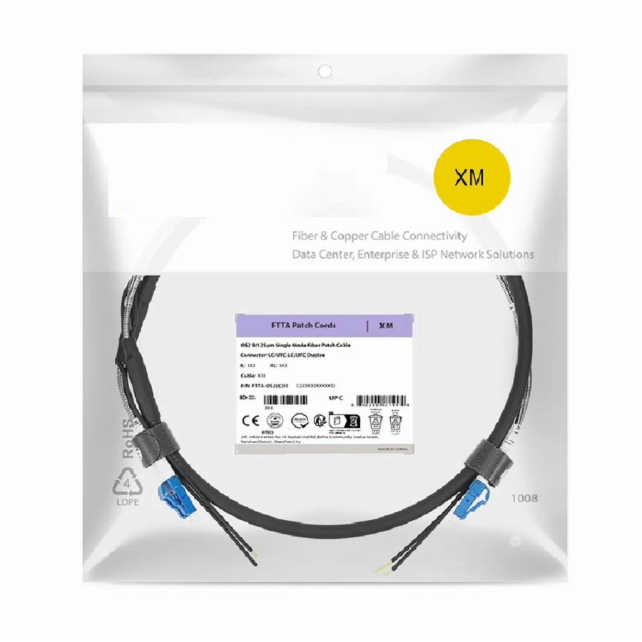 Refurb Squared 20m (66ft) LC UPC to LC UPC Duplex OS2 Single Mode 7.0mm LSZH FTTA Outdoor Fiber Patch Cable for Base Station