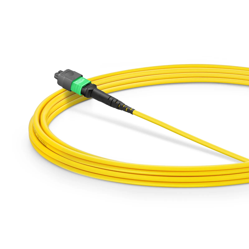 Refurb Squared 3m (10ft) MMC Jumper, MMC-16 APC (Female) to MTP®-16 APC (Female), 16 Fibers, Single Mode (OS2), Plenum (OFNP), 0.35dB Max, Jumper Polarity, Yellow