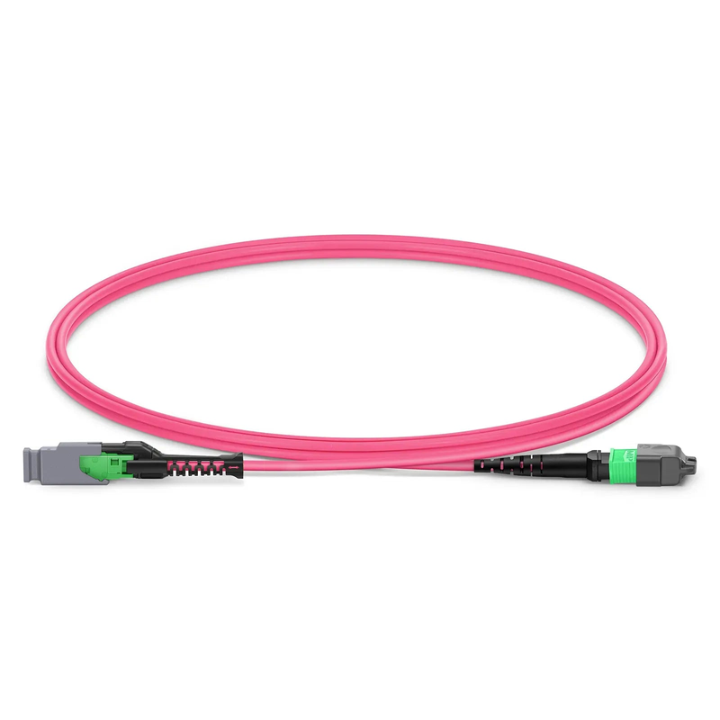 Refurb Squared 1m (3ft) MMC Jumper, MMC-16 APC (Female) to MTP®-16 APC (Female), 16 Fibers, Multimode (OM4), Plenum (OFNP), 0.35dB Max, Jumper Polarity, Magenta