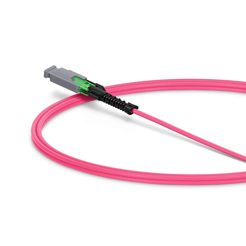 Refurb Squared 1m (3ft) MMC Jumper, MMC-16 APC (Female) to MTP®-16 APC (Female), 16 Fibers, Multimode (OM4), Plenum (OFNP), 0.35dB Max, Jumper Polarity, Magenta