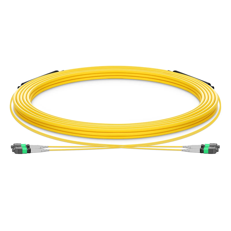 Refurb Squared 30m (98ft) MTP® Trunk Cable, MTP®-8 APC (Female) to MTP®-8 APC (Female), 16 Fibers, Single Mode (OS2), Plenum (OFNP), 0.35dB Max, Type B, Double Jacket, Yellow