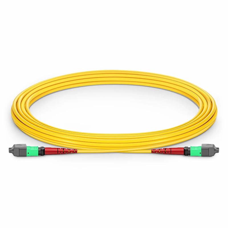 Refurb Squared 5m (16ft) MTP® Jumper, MTP®-24 APC (Female) to MTP®-24 APC (Female), 24 Fibers, Single Mode (OS2), Plenum (OFNP), 0.35dB Max, Type A, Yellow