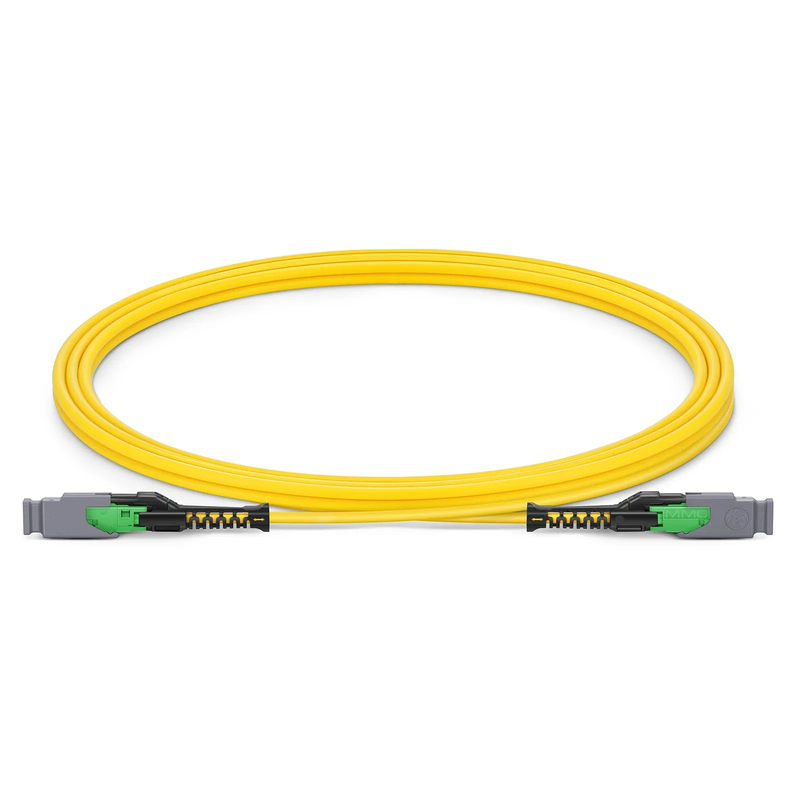 Refurb Squared 2m (7ft) MMC Jumper, MMC-16 APC (Female) to MMC-16 APC (Female), 16 Fibers, Single Mode (OS2), Plenum (OFNP), 0.35dB Max, Jumper Polarity, Yellow