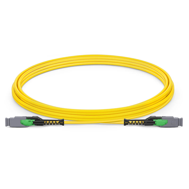 Refurb Squared 3m (10ft) MMC Jumper, MMC-16 APC (Female) to MMC-16 APC (Female), 16 Fibers, Single Mode (OS2), Plenum (OFNP), 0.35dB Max, Jumper Polarity, Yellow