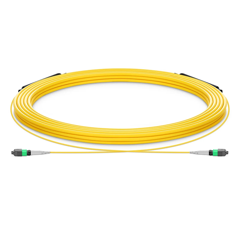 Refurb Squared 30m (98ft) MTP® Trunk Cable, MTP®-8 APC (Male) to MTP®-8 APC (Male), 8 Fibers, Single Mode (OS2), Plenum (OFNP), 0.35dB Max, Type B, Double Jacket, Yellow